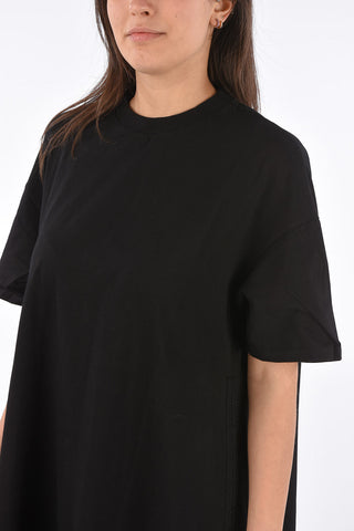 vestito shift maxi girocollo a manica corta