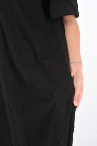 vestito shift maxi girocollo a manica corta