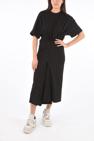 vestito shift maxi girocollo a manica corta