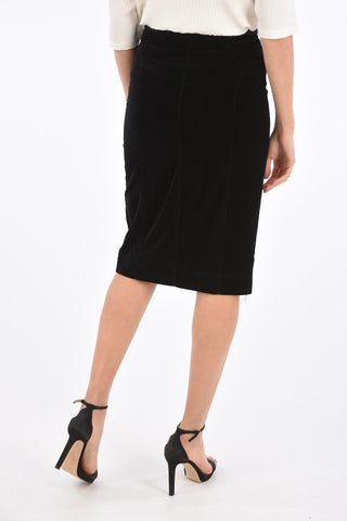 THE MARC JACOBS full zip velvet pencil skirt