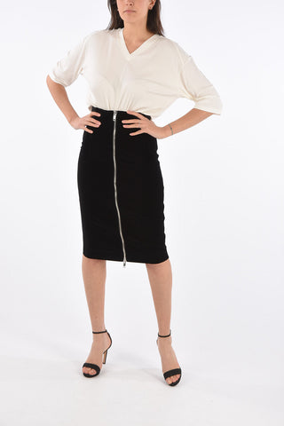 THE MARC JACOBS full zip velvet pencil skirt