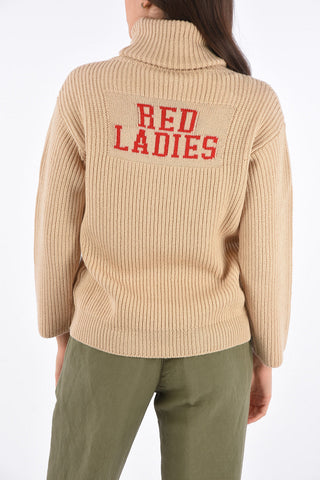 Maglia Collo Alto RED LADIES a Costine