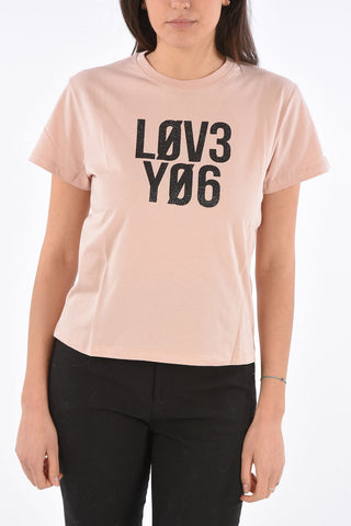 Glittery Printed I LOVE YOU T-shirt