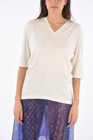 MM6 v-neck ribbed sweater