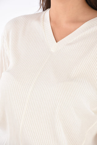 MM6 v-neck ribbed sweater