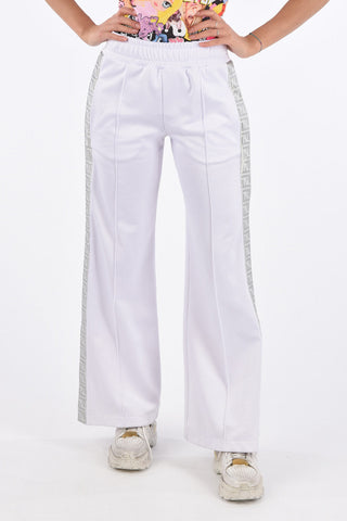 Joggers Wide Leg FENDIDRAMA con Banda Laterale Monogram