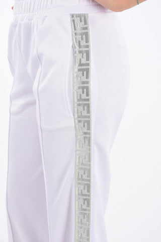 Joggers Wide Leg FENDIDRAMA con Banda Laterale Monogram