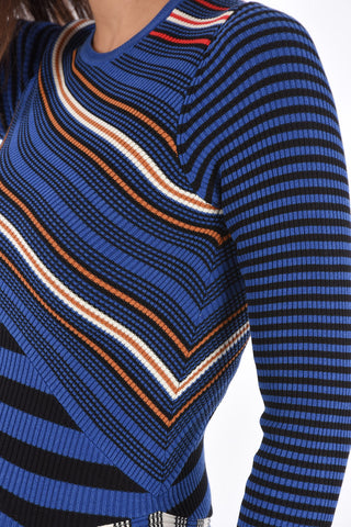 Striped Asymmetrical Dress