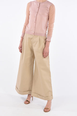 Double Pleat Wide Leg Pants