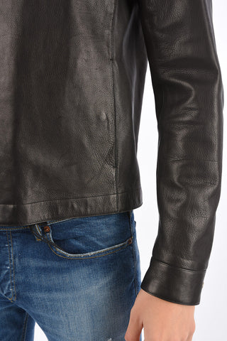 Soft Leather Jetted Pocket Jacket