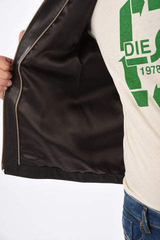 Soft Leather Jetted Pocket Jacket