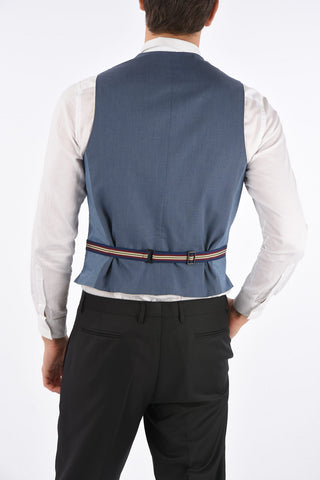 CC COLLECTION houndstooth virgin wool REWARD waistcoat drop 7R
