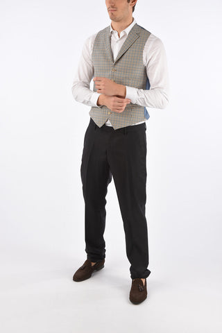 CC COLLECTION houndstooth virgin wool REWARD waistcoat drop 7R