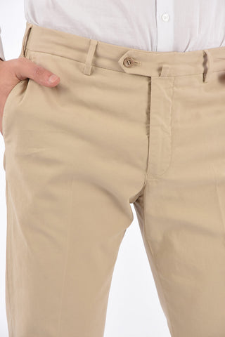 Pantaloni Slim Fit a 4 Tasche in Cotone Stretch