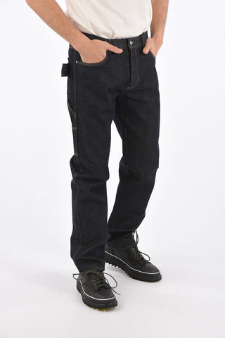 Utility Wide Jeans with Visible Seams 21 Cm