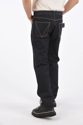 Utility Wide Jeans with Visible Seams 21 Cm