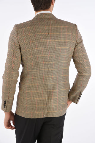 Flap Pocket Houndstooth Blazer