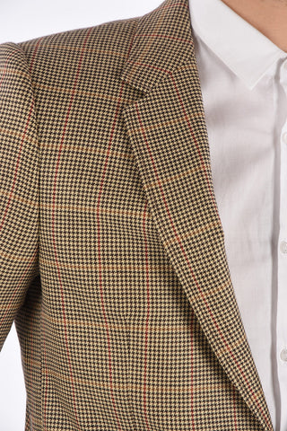 Flap Pocket Houndstooth Blazer