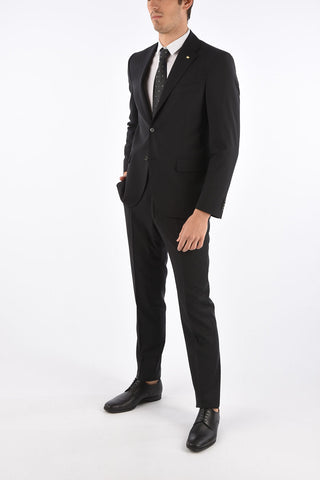 CC COLLECTION  virgin wool RIGHT side vents 2-button suit drop 7R