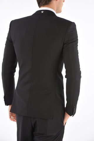 Blazer Foderato in Lana con Tasche con Aletta