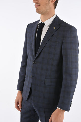 CC COLLECTION check side vents notch lapel 2-button RIGHT suit drop 7R