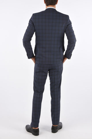 CC COLLECTION abito 2 bottoni RIGHT drop 7R a quadri due spacchi revers classico