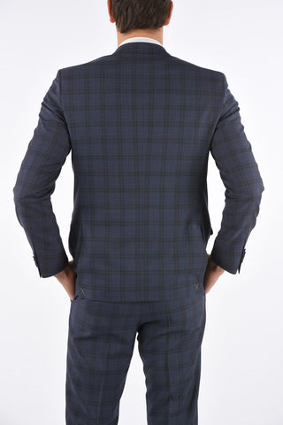 CC COLLECTION abito 2 bottoni RIGHT drop 7R a quadri due spacchi revers classico