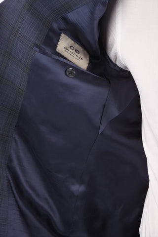 CC COLLECTION abito 2 bottoni RIGHT drop 7R a quadri due spacchi revers classico