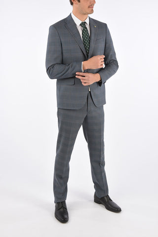 CC COLLECTION virgin wool side vents notch lapel 2-button RIGHT suit drop 7R