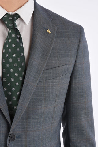 CC COLLECTION virgin wool side vents notch lapel 2-button RIGHT suit drop 7R