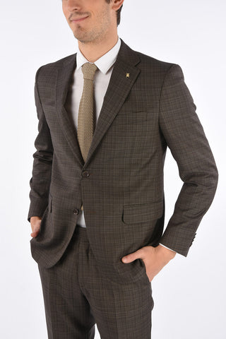 CC COLLECTION check side vents notch lapel 2-button RIGHT suit drop 7R