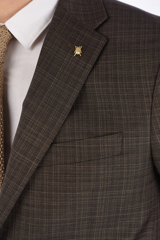 CC COLLECTION check side vents notch lapel 2-button RIGHT suit drop 7R