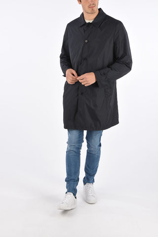 Jetted Pocket  Raincoat Jacket with Hood