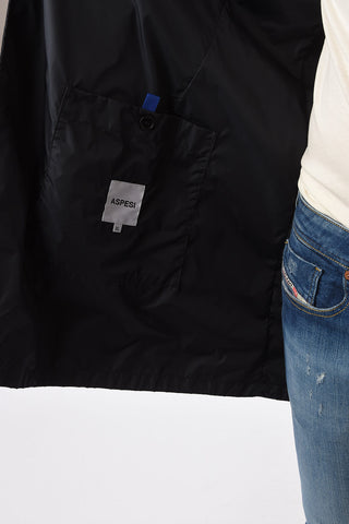 Jetted Pocket  Raincoat Jacket with Hood