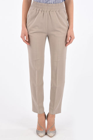 High Waist Pants with Ankle Zip