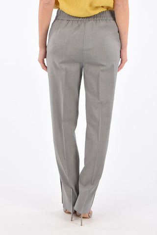 Pantaloni Dritti con Dettaglio Gioiello