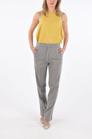 Pantaloni Dritti con Dettaglio Gioiello