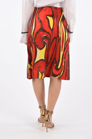 Silk RASPBERRY Skirt with Zip Closure