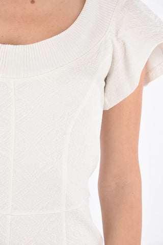 short sleeve midi sheath dress