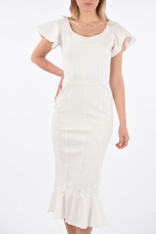 short sleeve midi sheath dress