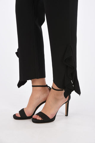 Flounce Hem Cropped Pants