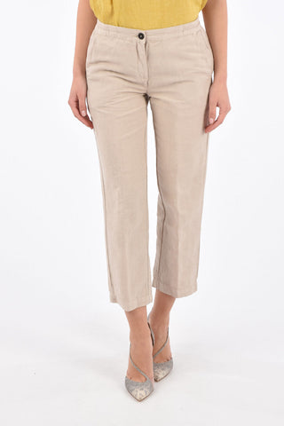 Elastic Waist Band SPARUS Cropped Pants