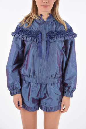 Hooded Ruffled Jacket