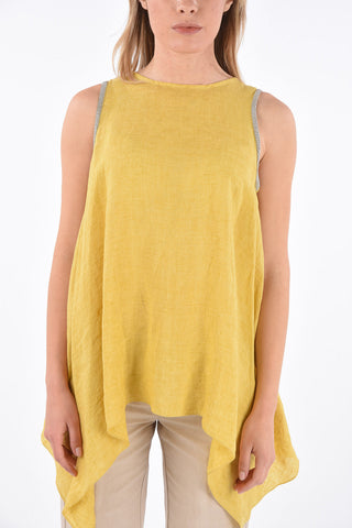 Sleveless Asymmetrical Blouse