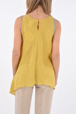 Sleveless Asymmetrical Blouse