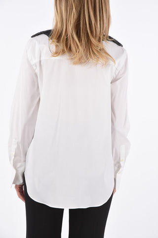 Shirt with Ostrich Feather Application