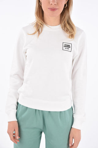 Embroidered logo crewneck sweatshirt