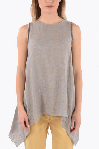 Sleveless Asymmetrical Blouse