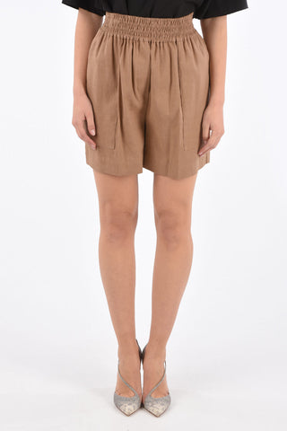 Jetted Pocket High Waist Shorts
