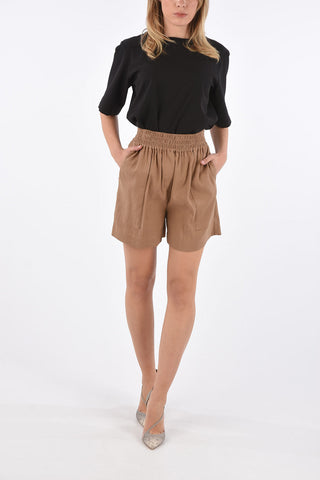 Jetted Pocket High Waist Shorts